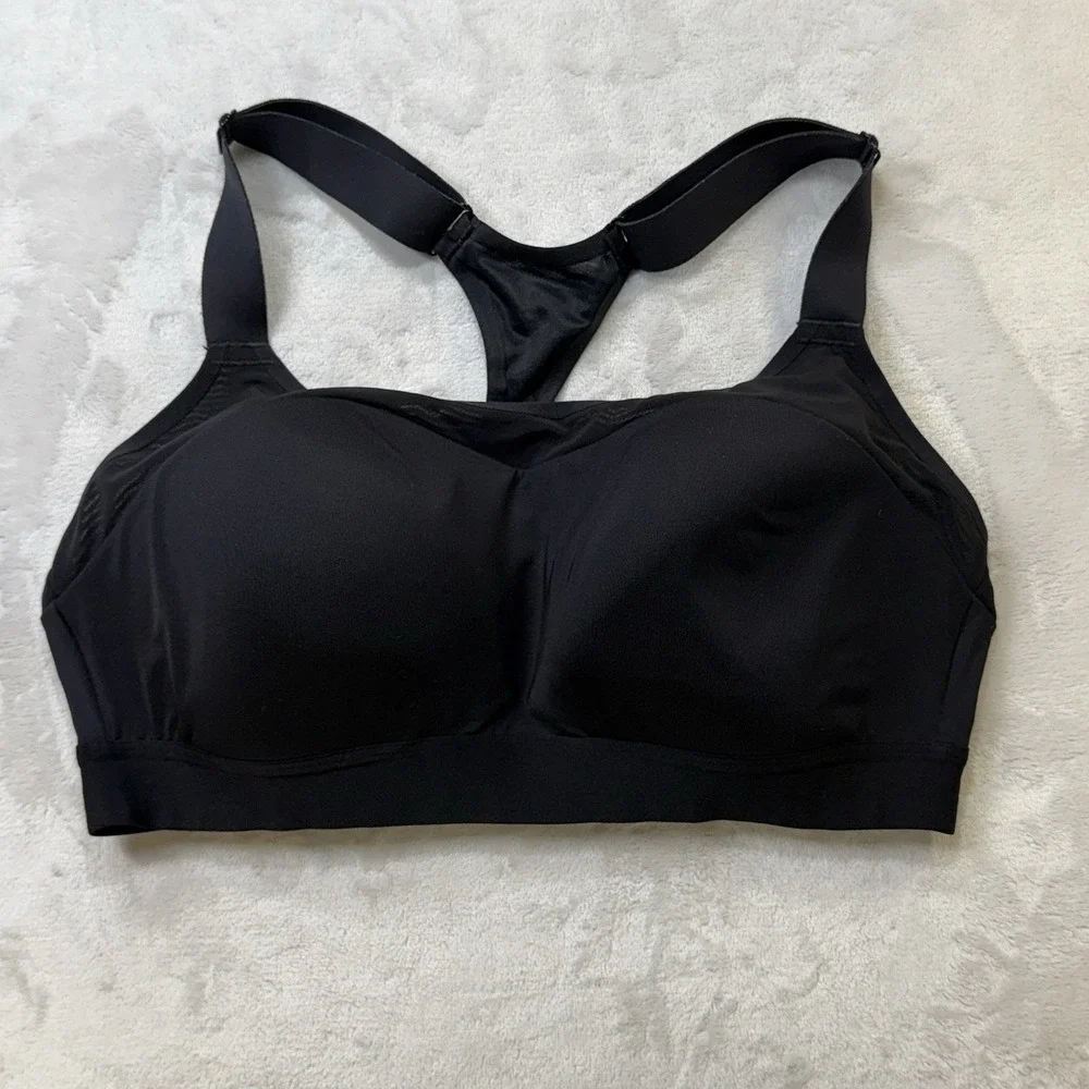 Brooks Sports Bra 36D Black High Impact Racerback‎ Running Workout Bra